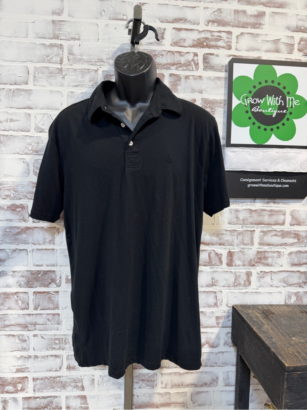 Volcom Black Short-Sleeve Polo